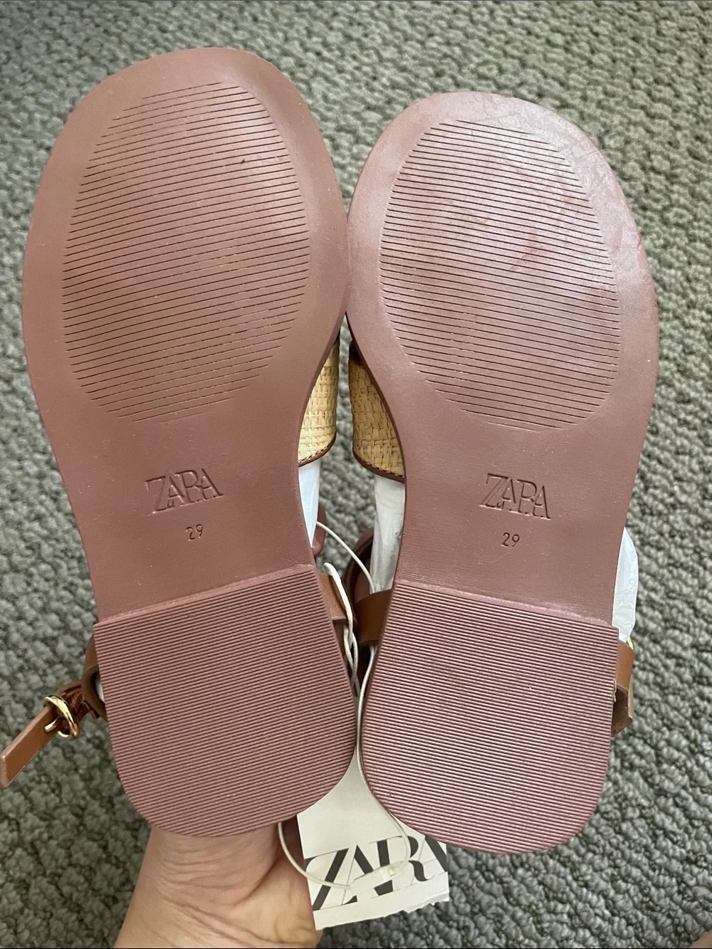 Zara Raffia Effect Sandals